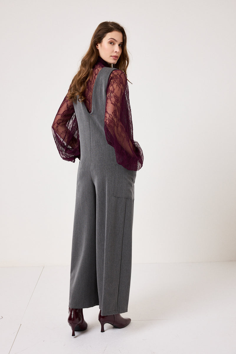 Tuta intera grigio mélange FEDERICA BI