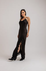 Abito FEDERICA BI slip dress in viscosa e pizzo