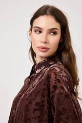Camicia ricamo in velluto FEDERICA BI