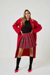 Gonna scozzese rossa FEDERICA BI
