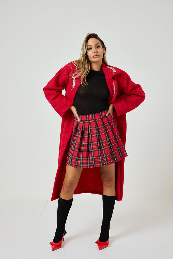 Gonna scozzese rossa FEDERICA BI