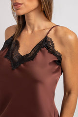 Top in viscosa cioccolato FEDERICA BI