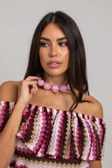 Collana rosa FEDERICA BI