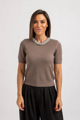 Maglia collo gioiello FEDERICA BI (piu’ colori)