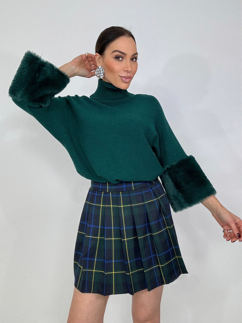 Gonna tartan blu FEDERICA BI