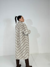 Ecovisone lungo beige FEDERICA BI