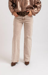 Denim elasticizzato beige FEDERICA BI