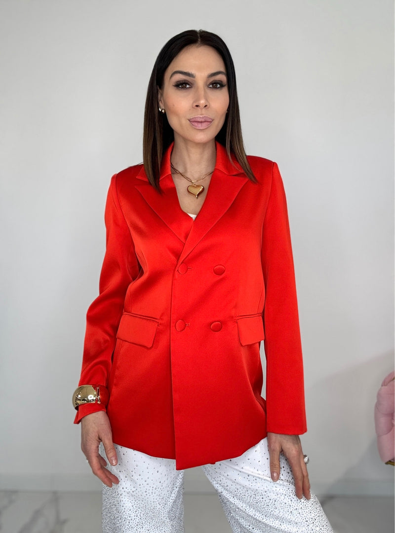Blazer in raso doppiopetto FEDERICA BI ( più colori )