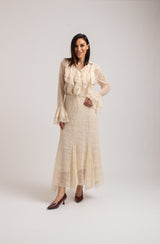 Gonna in pizzo crema FEDERICA BI
