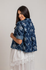 Giacca in denim blu FEDERICA BI