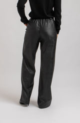 Pantalone nero in ecopelle FEDERICA BI