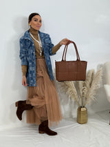 Gonna in tulle CAMEL FEDERICA BI