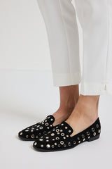 Mocassino suede borchiette FEDERICA BI (vari colori)