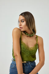 Top in raso e pizzo FEDERICA BI