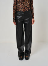 Pantalone nero in ecopelle FEDERICA BI