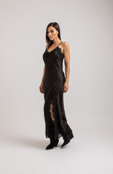 Abito FEDERICA BI slip dress in viscosa e pizzo