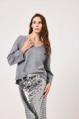 Gonna lunga in paillettes FEDERICA BI ( due colori )