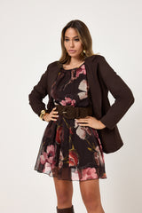 Blazer suede marrone FEDERICA BI