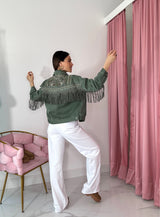 Denim bianco a palazzo FEDERICA BI