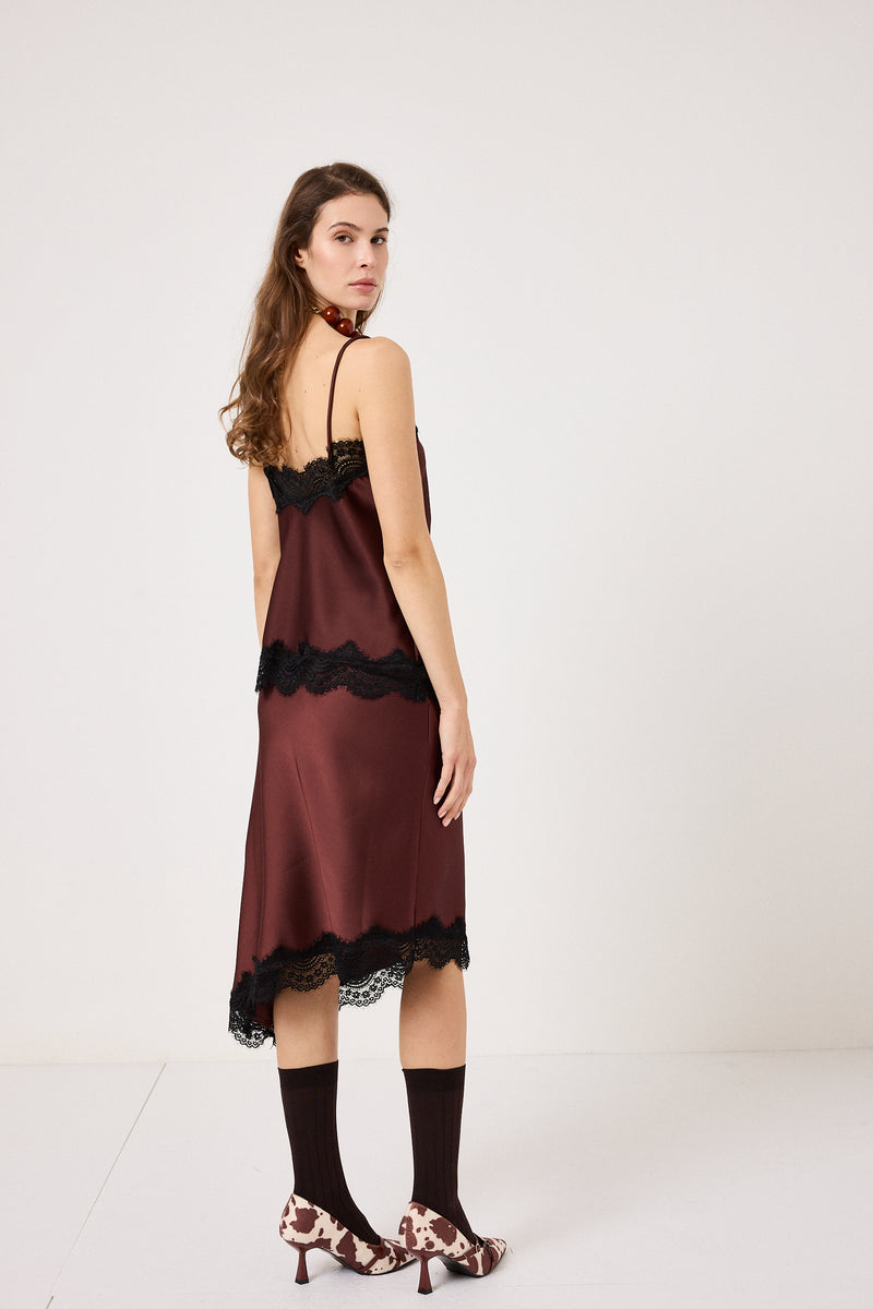 Top in viscosa e pizzo glace FEDERICA BI