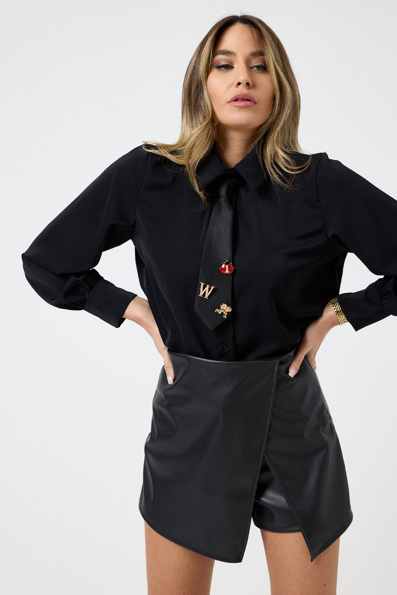 Camicia con cravatta con spille FEDERICA BI ( più colori )