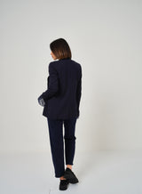 Pantalone in velluto blu navy FEDERICA BI