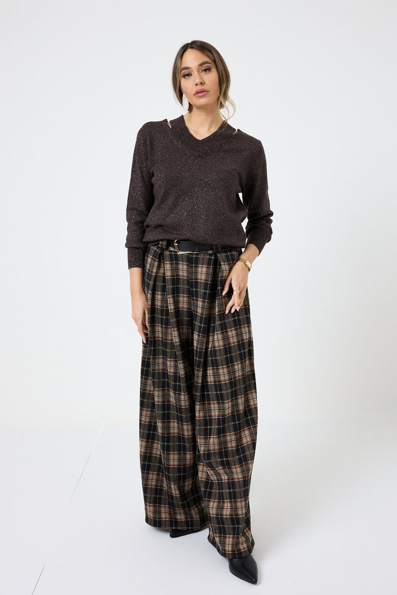 Maglia cut out lurex FEDERICA BI ( più colori )