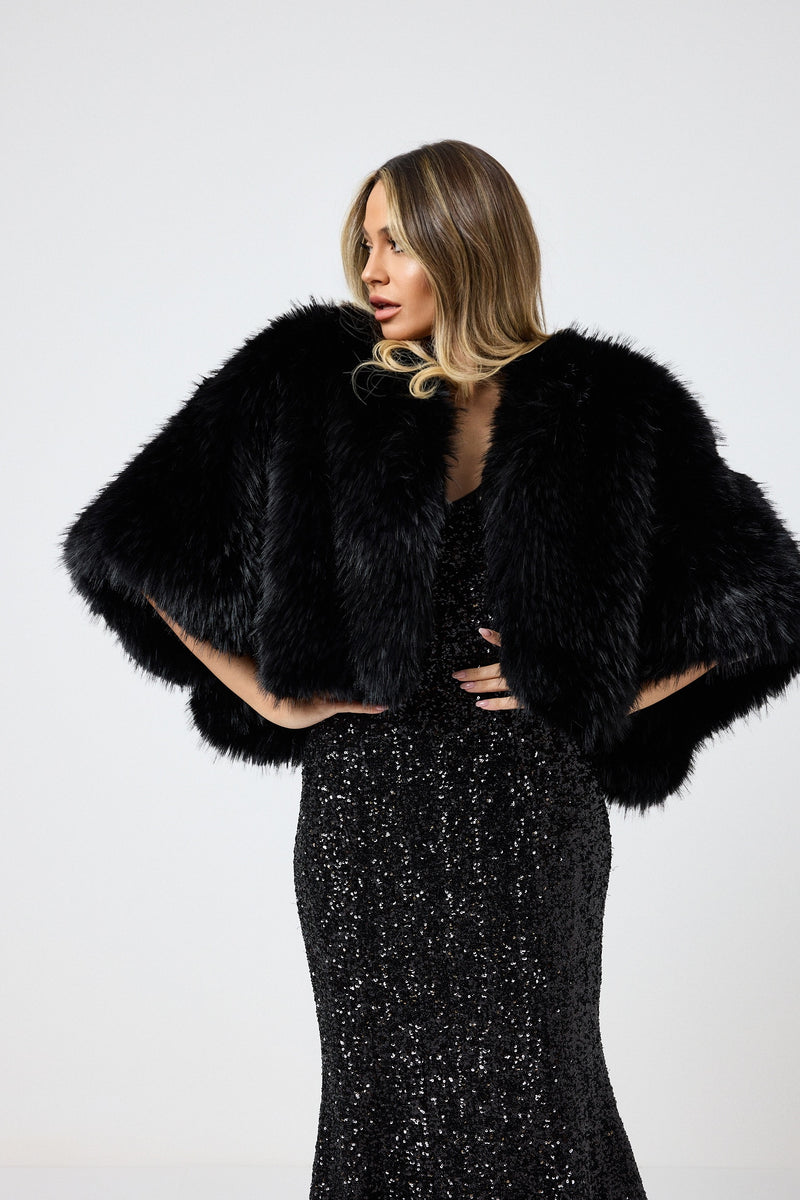 Abito nero in paillettes FEDERICA BI