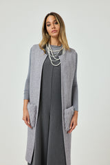Gilet grigio perla FEDERICA BI
