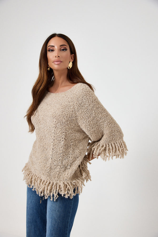 Maglione frange FEDERICA BI ( vari colori )