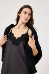 Maglione nero kid mohair FEDERICA BI
