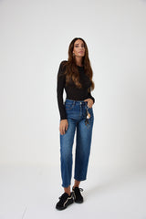 Denim blu elasticizzato charms FEDERICA BI