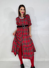 Abito tartan rosso FEDERICA BI