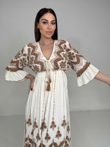 Abito lungo in viscosa BOHO FEDERICA BI