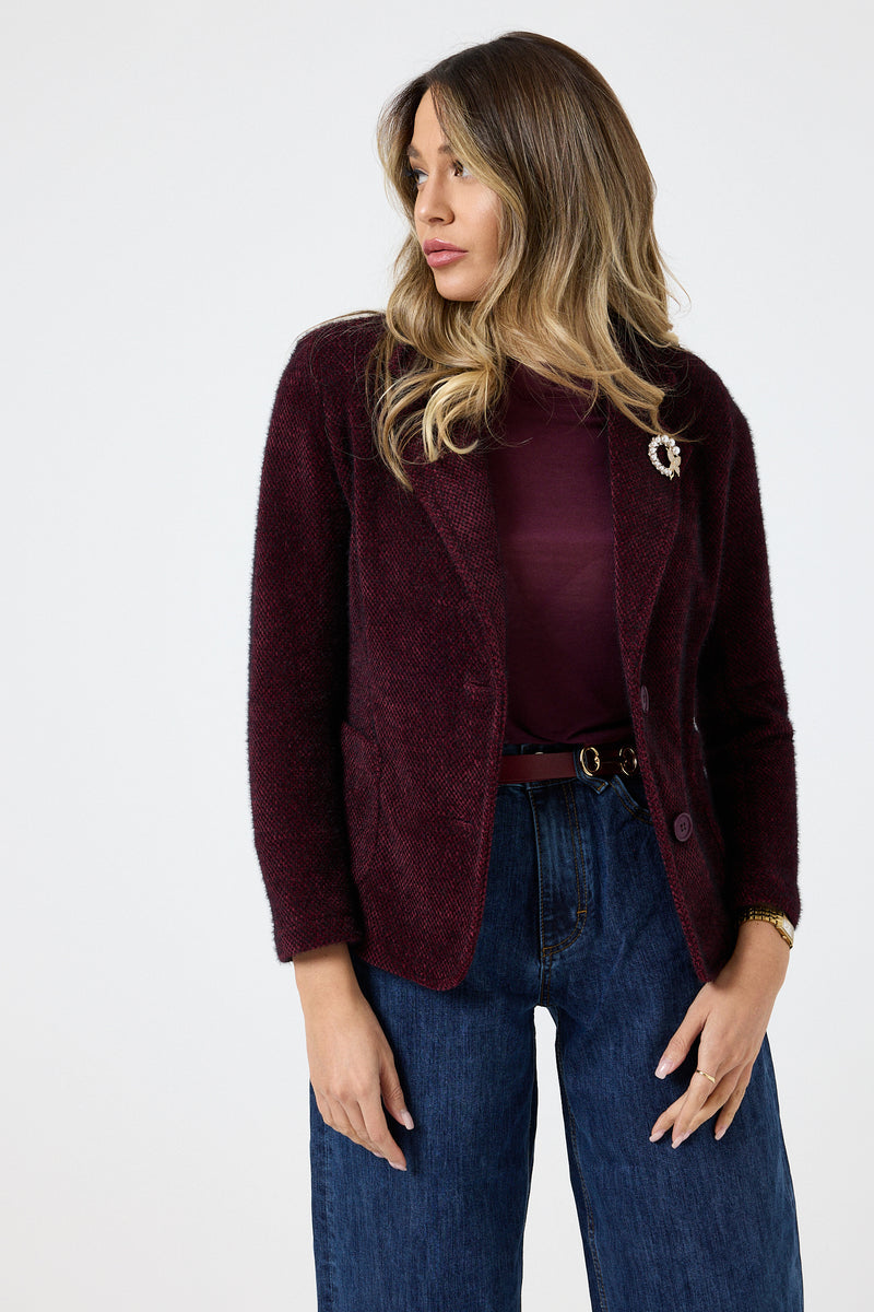 Blazer in ciniglia con spilla FEDERICA BI