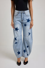 Denim azzurro stelle FEDERICA BI