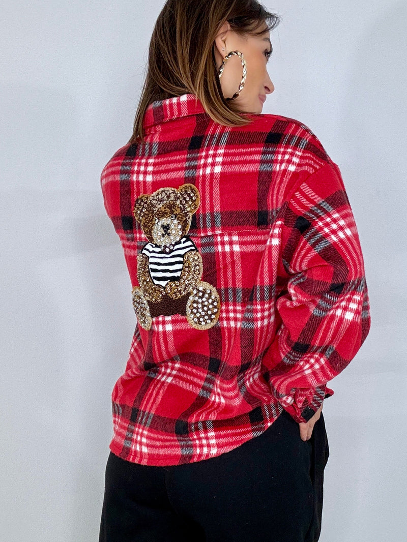 Camicia tartan rossa TEDDY FEDERICA BI