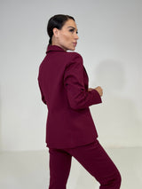 Tailleur in punto milano bordeaux FEDERICA BI
