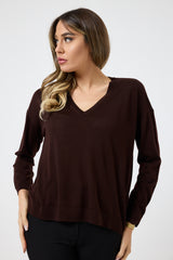 Maglia in lana scollo V FEDERICA BI