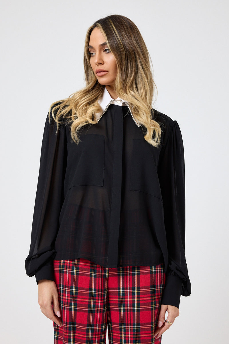 Pantalone tartan rosso FEDERICA BI