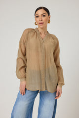 Camicia biscotto perline FEDERICA BI