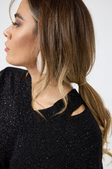 Maglia cut out lurex FEDERICA BI ( più colori )