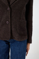 Blazer in ciniglia con spilla FEDERICA BI