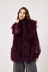 Gilet ricciolino bordeaux FEDERICA BI