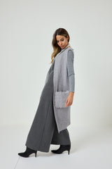 Gilet grigio perla FEDERICA BI