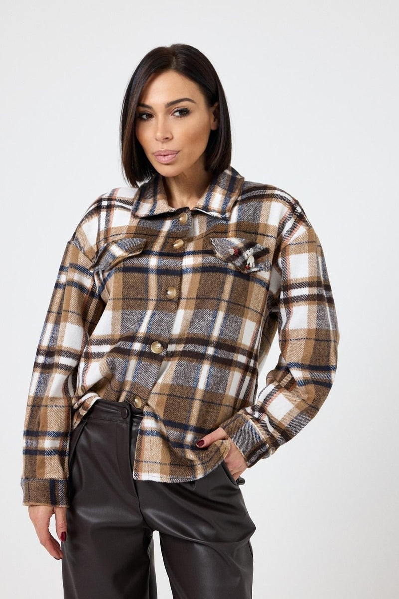 Camicia felpata tartan FEDERICA BI ( due colori )