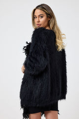 Abito plume nero FEDERICA BI