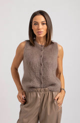Gilet in kid mohair FEDERICA BI (5 colori)