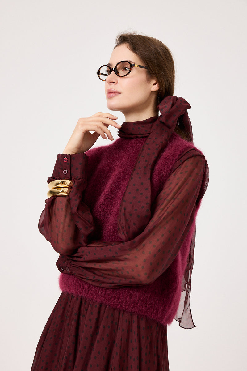 Gilet kid mohair ( vari colori ) FEDERICA BI