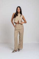 Tailleur beige bottoni FEDERICA BI